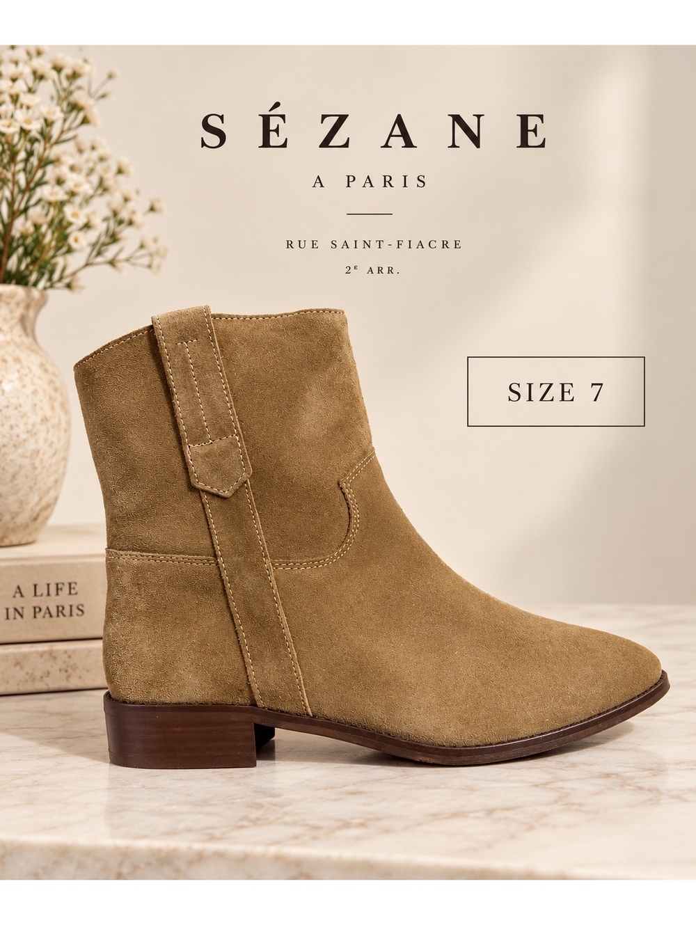 NWB Sezane Low Gabbie Ankle Boots